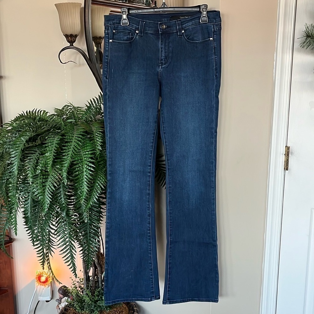 Calvin Klein Bootcut Blue Jeans Mid Rise Relaxed Fit